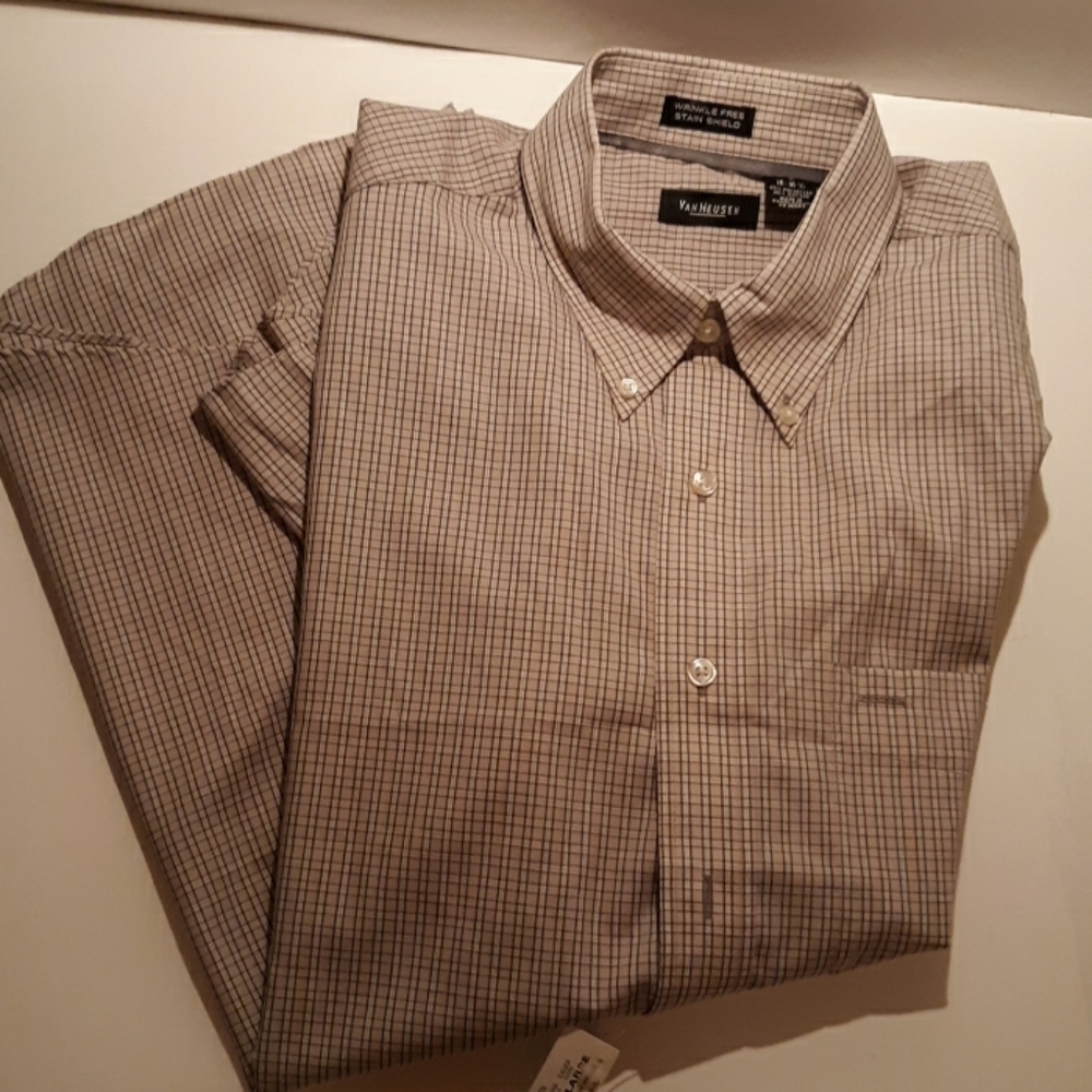 Van Heusen Stonedust wrinkle stain free office professional wedding church